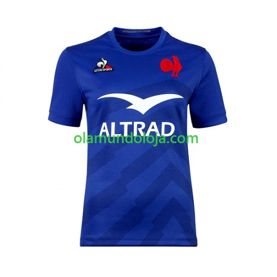 Camisola Rugby França Mulher Equipamento Primeiro 2023 Manga Curta